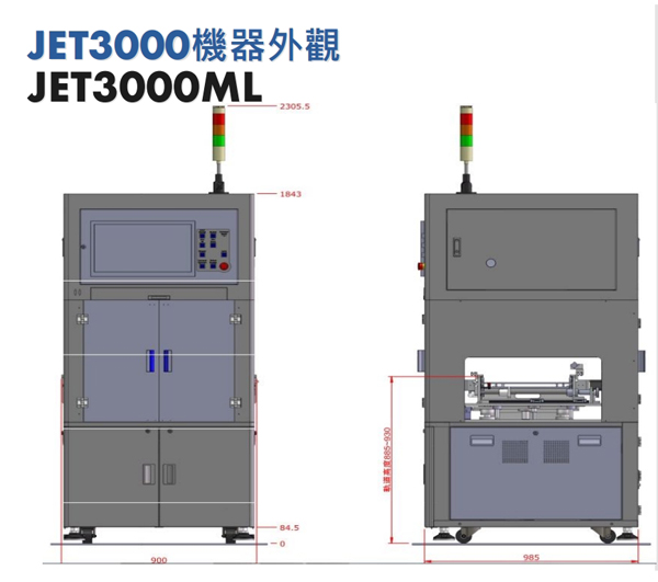 在线检测JET3000尺寸