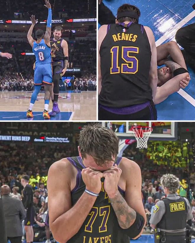 东契奇左腿筋拉伤退场 湖人惨败雷霆